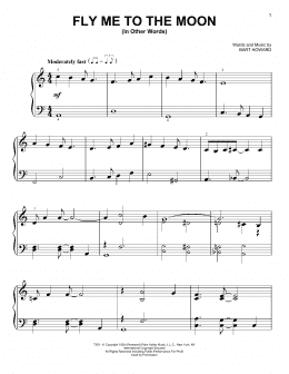 page one of Fly Me To The Moon (In Other Words) (Easy Piano)