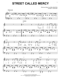 page one of Street Called Mercy (Piano & Vocal)