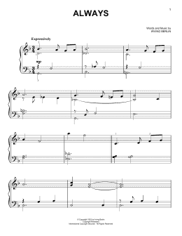 page one of Always (Easy Piano)