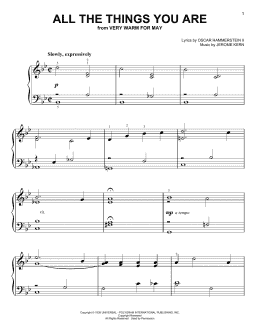 page one of All The Things You Are (Easy Piano)