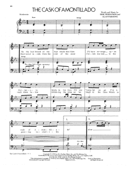 page one of The Cask Of Amontillado (Piano & Vocal)