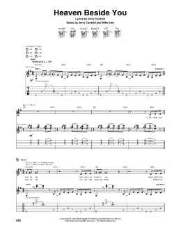 page one of Heaven Beside You (Guitar Tab)