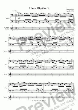 page one of Ulupu Rhythm 5