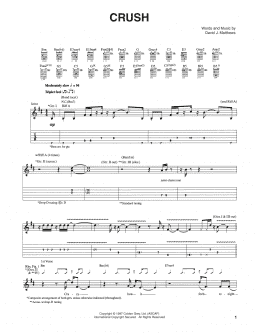page one of Crush (Guitar Tab)