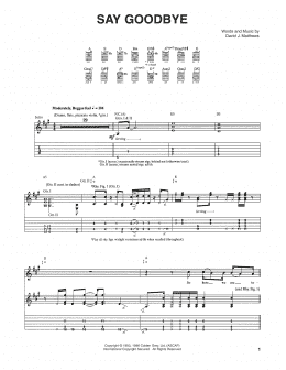 page one of Say Goodbye (Guitar Tab)