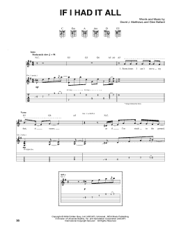page one of If I Had It All (Guitar Tab)