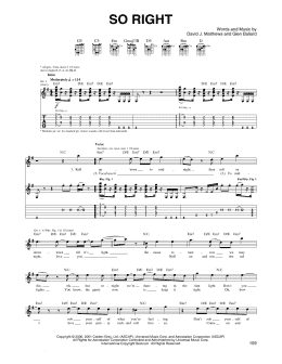 page one of So Right (Guitar Tab)