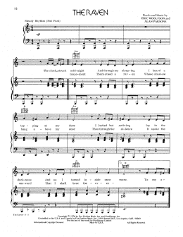 page one of The Raven (Piano, Vocal & Guitar Chords (Right-Hand Melody))