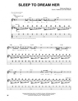page one of Sleep To Dream Her (Guitar Tab)