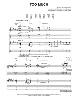 page one of Too Much (Guitar Tab)