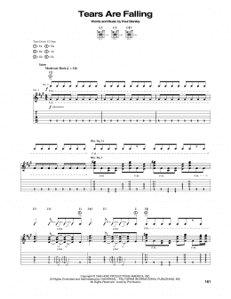 page one of Tears Are Falling (Guitar Tab)