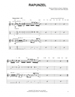 page one of Rapunzel (Guitar Tab)