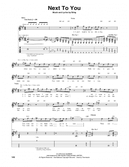 page one of Next To You (Guitar Tab)
