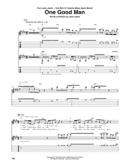 page one of One Good Man (Guitar Tab)