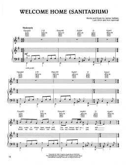 page one of Welcome Home (Sanitarium) (Piano, Vocal & Guitar Chords (Right-Hand Melody))