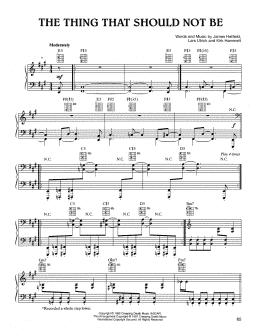 page one of The Thing That Should Not Be (Piano, Vocal & Guitar Chords (Right-Hand Melody))