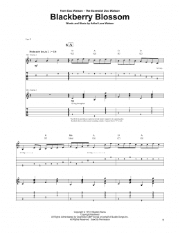 page one of Blackberry Blossom (Guitar Tab)