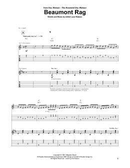 page one of Beaumont Rag (Guitar Tab)