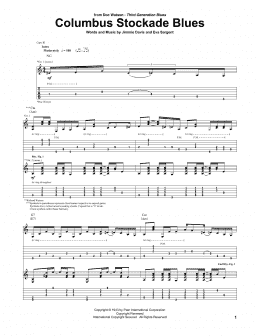 page one of Columbus Stockade Blues (Guitar Tab)