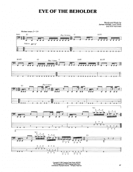 page one of Eye Of The Beholder (Bass Guitar Tab)