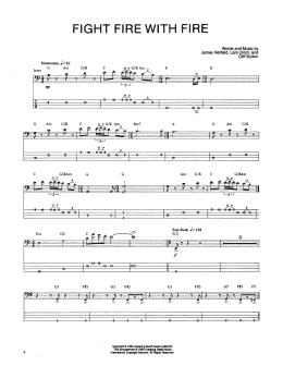 page one of Fight Fire With Fire (Bass Guitar Tab)