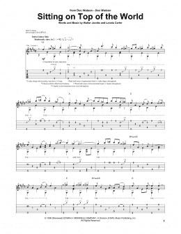 page one of Sitting On Top Of The World (Guitar Tab)