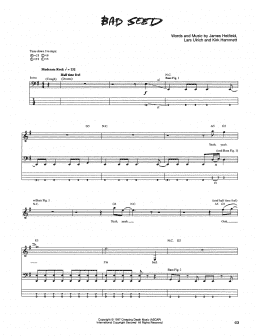 page one of Bad Seed (Bass Guitar Tab)