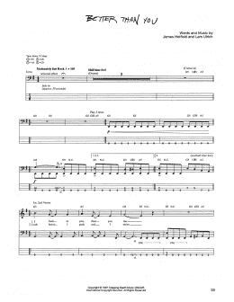 page one of Better Than You (Bass Guitar Tab)