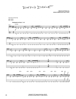 page one of Devil's Dance (Bass Guitar Tab)