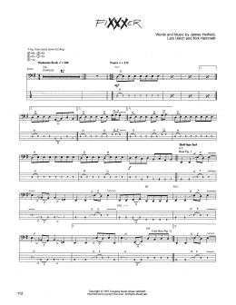 page one of Fixxxer (Bass Guitar Tab)