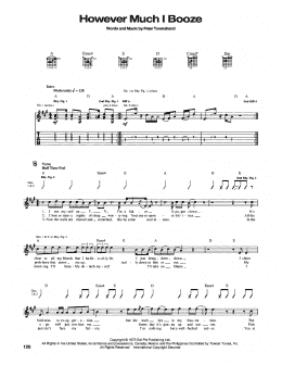 page one of However Much I Booze (Guitar Tab)
