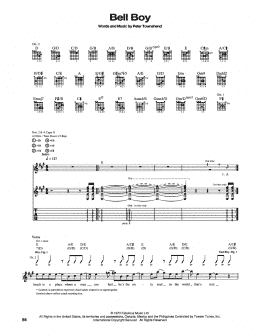 page one of Bell Boy (Guitar Tab)