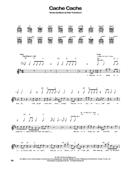 page one of Cache Cache (Guitar Tab)