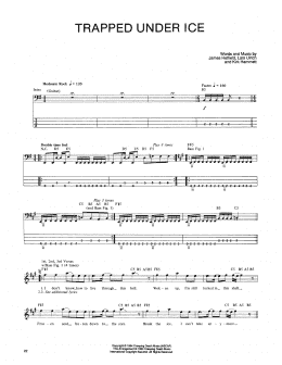 page one of Trapped Under Ice (Bass Guitar Tab)