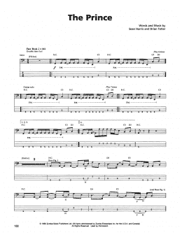 page one of The Prince (Bass Guitar Tab)