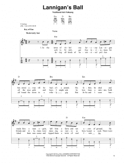 page one of Lannigan's Ball (Piano, Vocal & Guitar Chords (Right-Hand Melody))