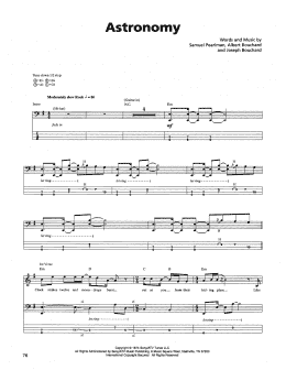 page one of Astronomy (Bass Guitar Tab)