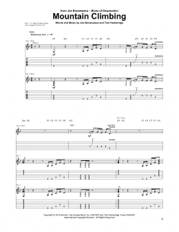 page one of Mountain Climbing (Guitar Tab)