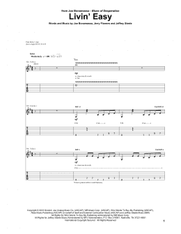 page one of Livin' Easy (Guitar Tab)