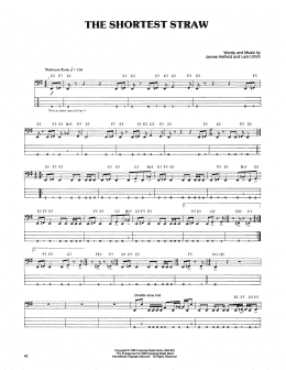 page one of The Shortest Straw (Bass Guitar Tab)