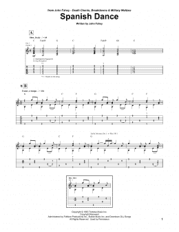 page one of Spanish Dance (Guitar Tab)