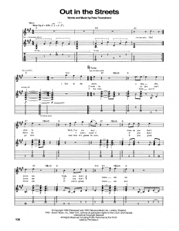 page one of Out In The Street (Guitar Tab)