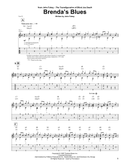 page one of Brenda's Blues (Guitar Tab)