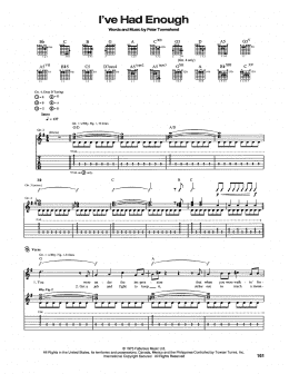 page one of I've Had Enough (Guitar Tab)