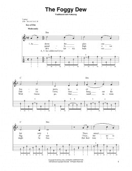 page one of The Foggy Dew (Piano, Vocal & Guitar Chords (Right-Hand Melody))