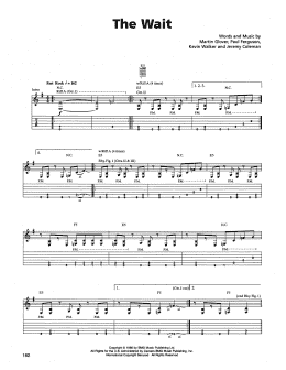 page one of The Wait (Guitar Tab)