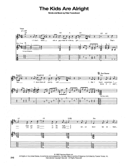 page one of The Kids Are Alright (Guitar Tab)