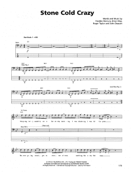 page one of Stone Cold Crazy (Bass Guitar Tab)