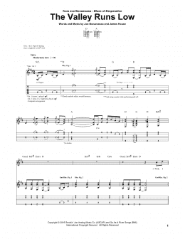 page one of The Valley Runs Low (Guitar Tab)