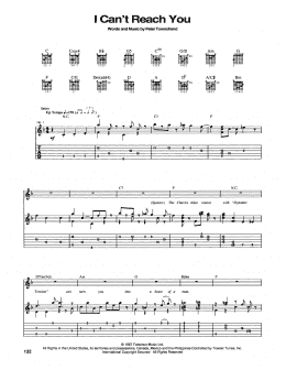 page one of I Can't Reach You (Guitar Tab)